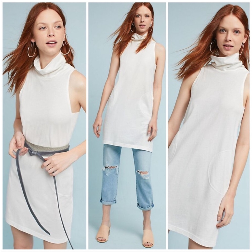 {Anthro} Mock Neck Tunic Dress